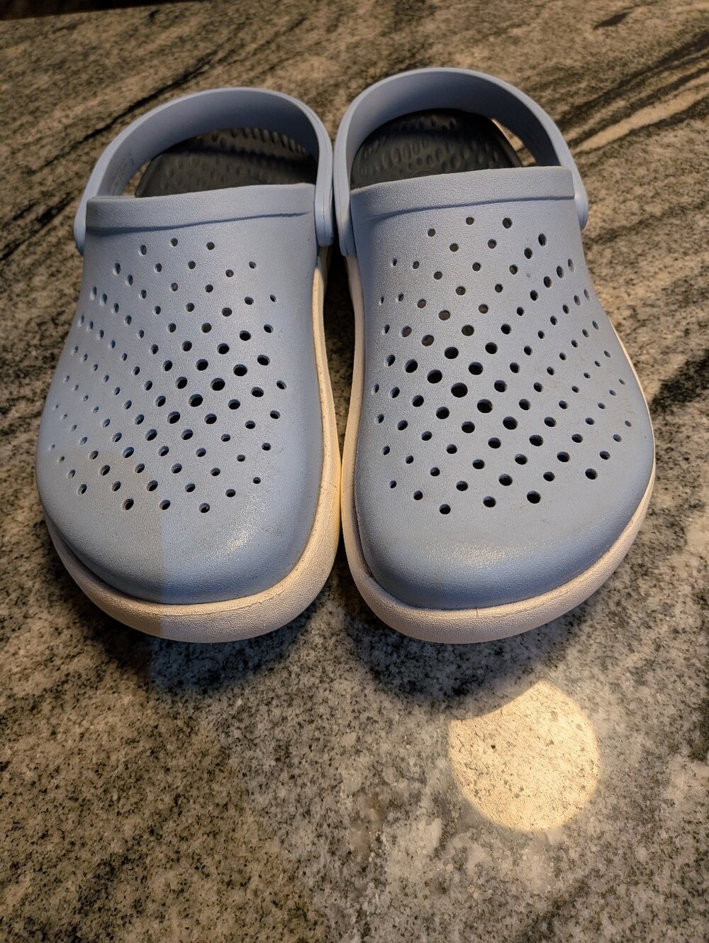 Crocs Literide Clogs Like New Light Blue Sandals Slides Women Size 10, Mens 8 - Picture 6 of 9